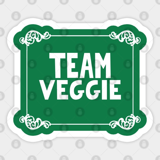 TEAM VEGGIE - Awesome Vegan/Vegetarian Gift Sticker by DankFutura